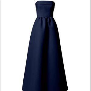 Amsale rene dress navy